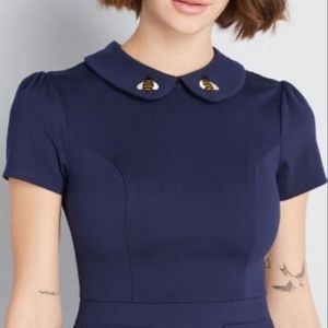 Modcloth Spoken Sweetness Embroidered Dress